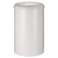 V-PART Brandveilige prullenbak 110 L Wit Metaal