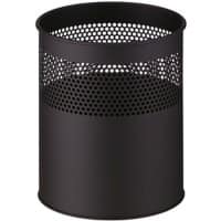 V-PART Papierbak 15 L Zwart Metaal