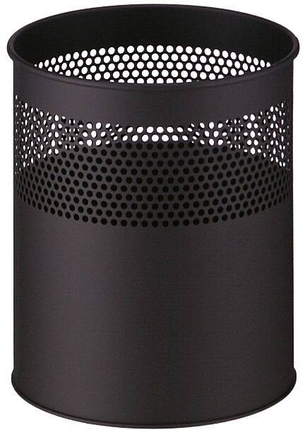 Corbeille à papier V-PART 30 L Noir Métal