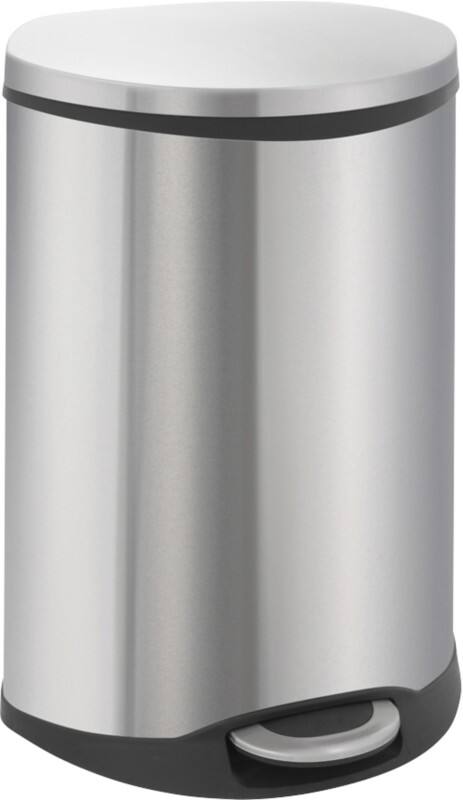 Poubelle à pédale V-PART Shell 2 x 22 L Argenté Acier, Plastique