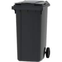 Poubelle à roulettes 240 L Gris Plastique