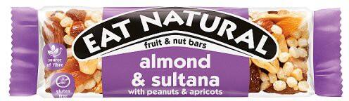 Eat Natural Amandel, sultana Ontbijtreep 12 Stuks à 40 g