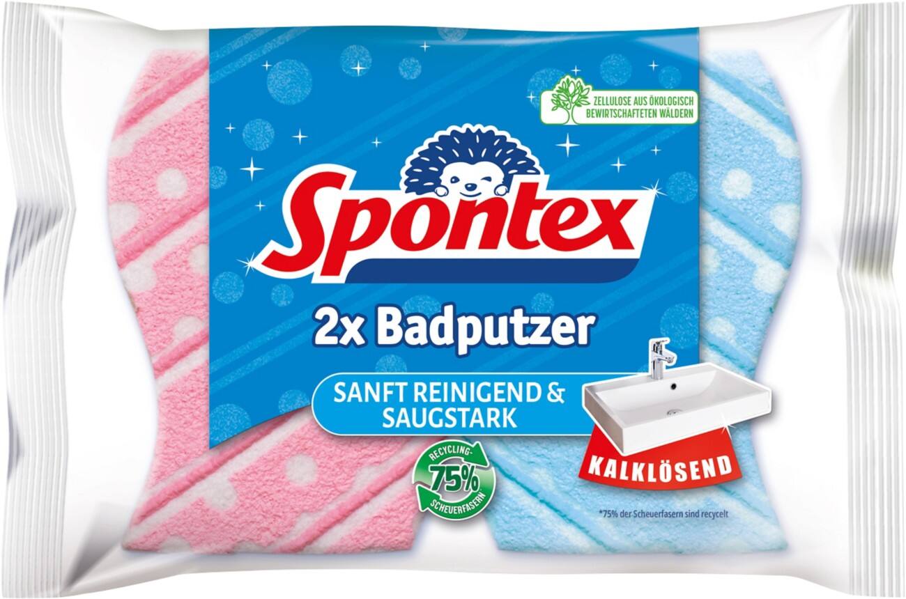 Éponge Spontex Bleu, rose 2 unités