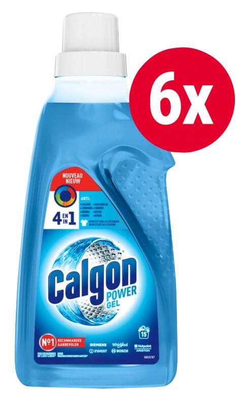 Calgon 4-in-1 Wasmachinereiniger Gel 750 ml Pak van 6