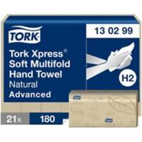Essuie-mains Tork Xpress Advanced H2 Pliage en Z Brun 2 épaisseurs 130299 21 Unités de 180 Feuilles
