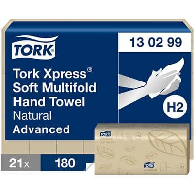 Tork Handdoek H2 Naturel 21 Pakken à 180 Vellen
