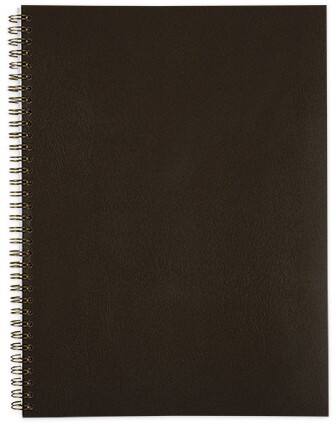 Bloc-notes Elco A4 Quadrillé Reliure spirale latérale Balacron Couverture souple Brun Perforé 80 pages