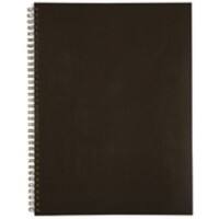 Bloc-notes Elco A4 Quadrillé Reliure spirale latérale Balacron Couverture souple Brun Perforé 80 pages