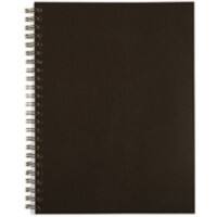 Bloc-notes Elco A5 Quadrillé Reliure spirale latérale Balacron Couverture souple Brun Perforé 80 pages