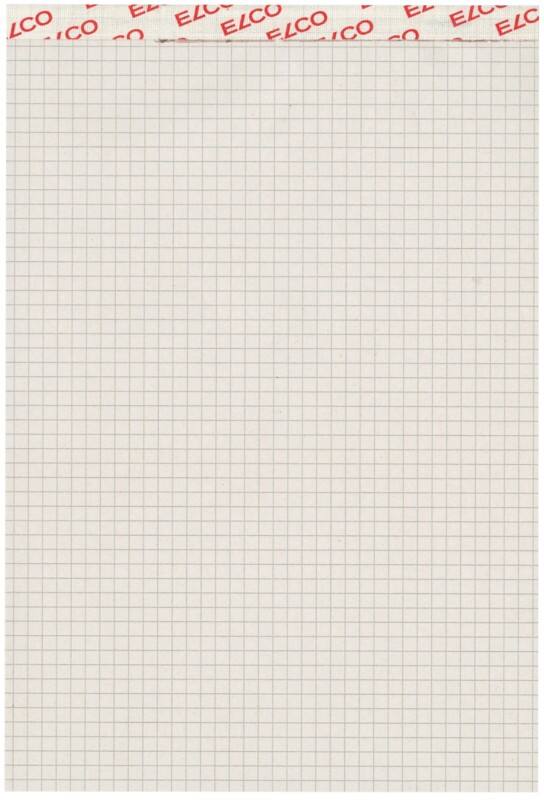 Elco Notitieblok A5 Geruit Geniet aan bovenzijde Karton Harde Grijs Geperforeerd 100 pagina's