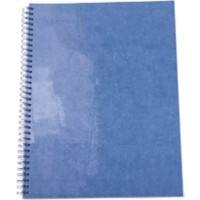 Bloc-notes Elco A4 Quadrillé Reliure spirale latérale Balacron Couverture souple Bleu Perforé 80 pages 2 unités