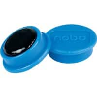 Aimants pour tableau blanc Nobo 1915285 13 mm rond bleu 10 unités