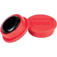 Aimants pour tableau blanc Nobo 1915286 13 mm rond rouge 10 unités