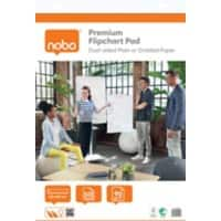 Bloc pour chevalet Nobo Premium 1915657 papier réversible uni ou quadrillé perforé 60 x 85 cm 90 g/m² 50 feuilles