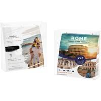 Porte-brochures A4 Paysage Archivo 2000 Montage mural Transparent 9005 CS TP 23,5 x 5,5 x 24 cm 9005 CS TP