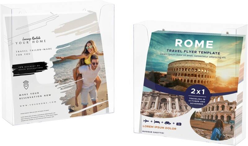 Porte-brochures DL Archivo 2000 Montage mural Transparent 9006 CS TP 11,5 x 4,5 x 18 cm 9006 CS TP