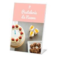 Porte-visuel Archivo 2000 A7 En forme de L 7,5 (l) x 3,5 (p) x 10,5 (h) cm Transparent