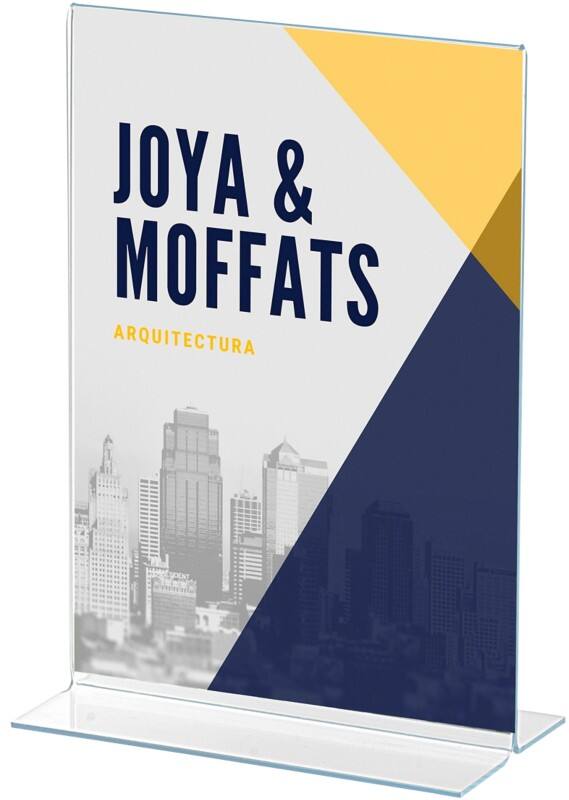 Porte-visuel Archivo 2000 A5 Portrait En forme de T 15 (l) x 6,5 (p) x 21,5 (h) cm Transparent