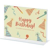 Porte-visuel Archivo 2000 A5 Paysage En forme de T 21 (l) x 6,5 (p) x 15,5 (h) cm Transparent