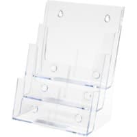 Porte-brochures Deflecto A4 24,5 (L) x 16 (P) x 32,2 (H) cm Transparent  