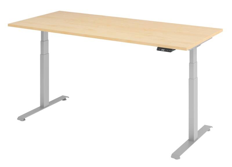 Bureau assis-debout VLXK65 Hauteur ajustable électriquement Érable C-Pied 1800 (L) x 800 (P) x 1295 (H) mm Acier, Aggloméré