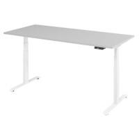 Bureau assis-debout VLXK65 Hauteur ajustable électriquement Gris C-Pied 1800 (L) x 800 (P) x 1295 (H) mm Acier, Aggloméré