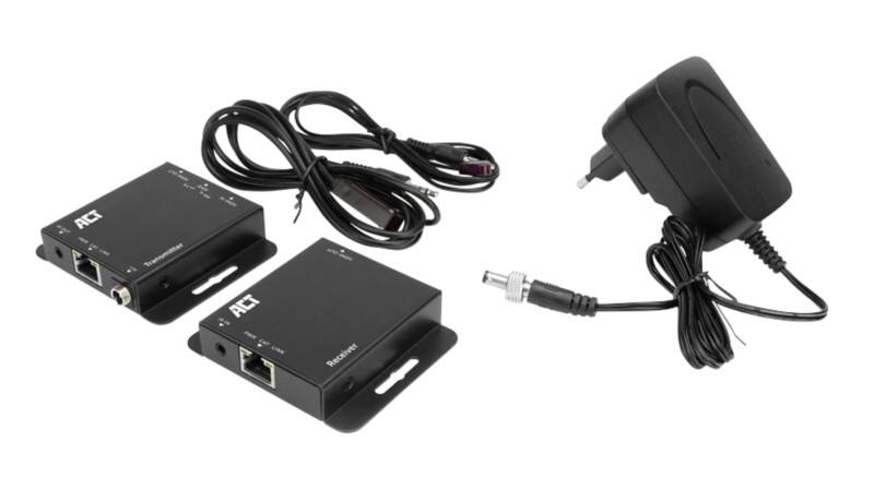 Kit d'extension HDMI ACT HDMI Femelle RJ45 (8P8C) Femelle Noir