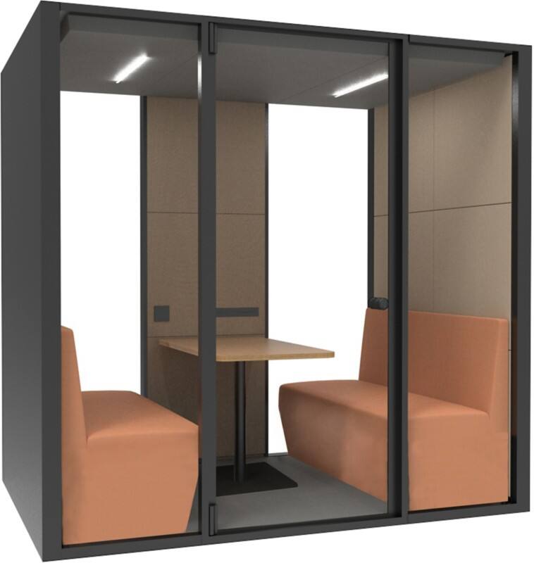 Schaffenburg Akoestische kantoorcabine SOS-2.0-SPR-POD-L-ZW Zwart