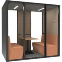 Cabine acoustique de bureau Schaffenburg Sound Of Silence II L Carré Noir 22,600 x 15,300 x 22,400 mm