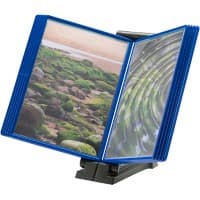 Système de présentation Djois Flex-o-Frame 10 Panneaux A4 Métal Anthracite, bleu