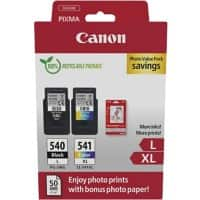 Canon 540, 541 Origineel Inktcartridge Cyaan, Geel, Magenta, Zwart Pak van 2