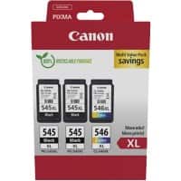 Canon 545, 546 Origineel Inktcartridge Cyaan, Geel, Magenta, Zwart Multipak van 3