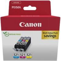 Canon 521 Origineel Inktcartridge Cyaan, Geel, Magenta Multipak van 3