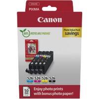 Canon 526 Origineel Inktcartridge Cyaan, Geel, Magenta, Zwart Multipak van 4