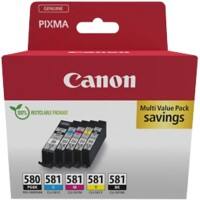 Canon 580, 581 Origineel Inktcartridge Cyaan, Geel, Magenta, Zwart Multipak van 5