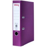 Classeur à levier Viking Large A4 75 mm Violet 2 Anneaux Carton Mat Portrait