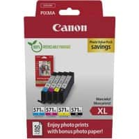 Cartouche jet d’encre Canon CLI-571XL 0332C006 Noir, cyan, magenta, jaune Photo Value Pack 4 unités