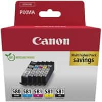 Canon CLI-581 Inktcartridge 2078C007 Zwart, grijs, cyaan, magenta, geel Multipack met 5 stuks