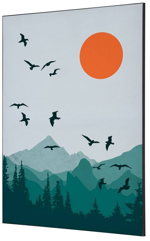 SHOWDOWN Sun and Birds Textielen Wanddecoratie Multikleur Aluminium