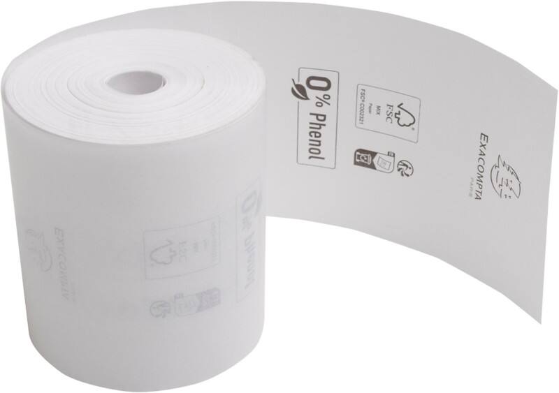 Exacompta Kassarol 80 mm x 72 mm x 76 m 48 g/m² Pak van 10 rollen