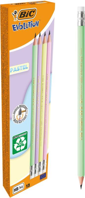 BIC Evolution Pastel Potlood #2 518306 12 stuks
