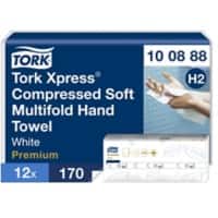 Tork Xpress - Premium  Handdoek H2 M-vouw Wit 2-laags 100888 12 Stuks à 170 Vellen 