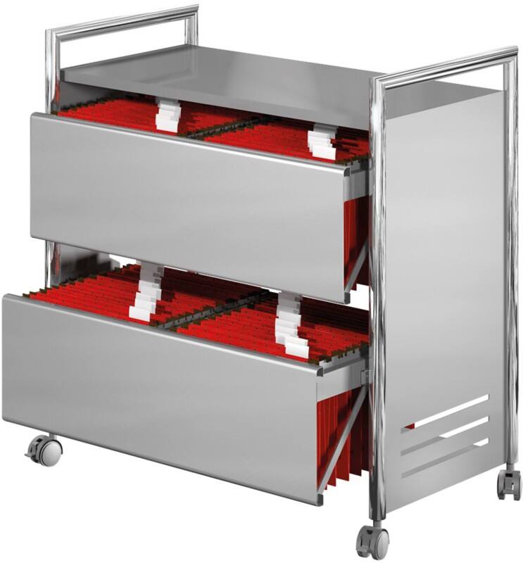 Chariot de classement Kerkmann Non Verrouillable Argenté 14313214