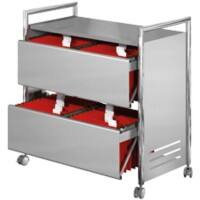 Kerkmann Hangmappenwagen Niet afsluitbaar Zilver 14313214