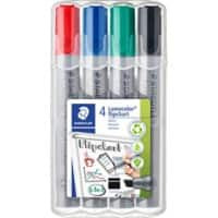 STAEDTLER Lumocolor Flipovermarker Navulbaar Pak van 4