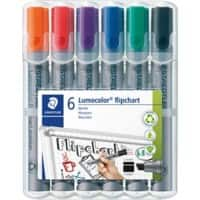 STAEDTLER Lumocolor Flipovermarker Navulbaar Pak van 6