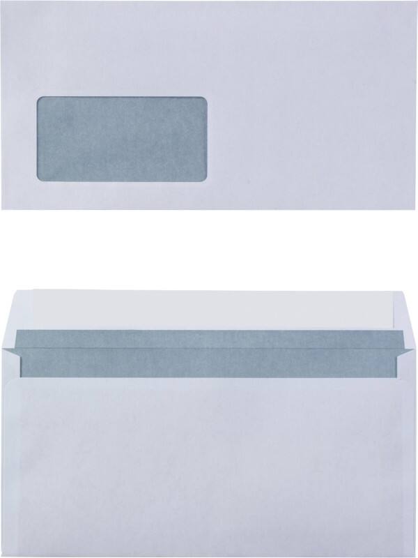 Enveloppes professionnelles Viking DL Bande adhésive Blanc 220 (l) x 110 (h) mm Avec fenêtre 80 g/m² 100 unités