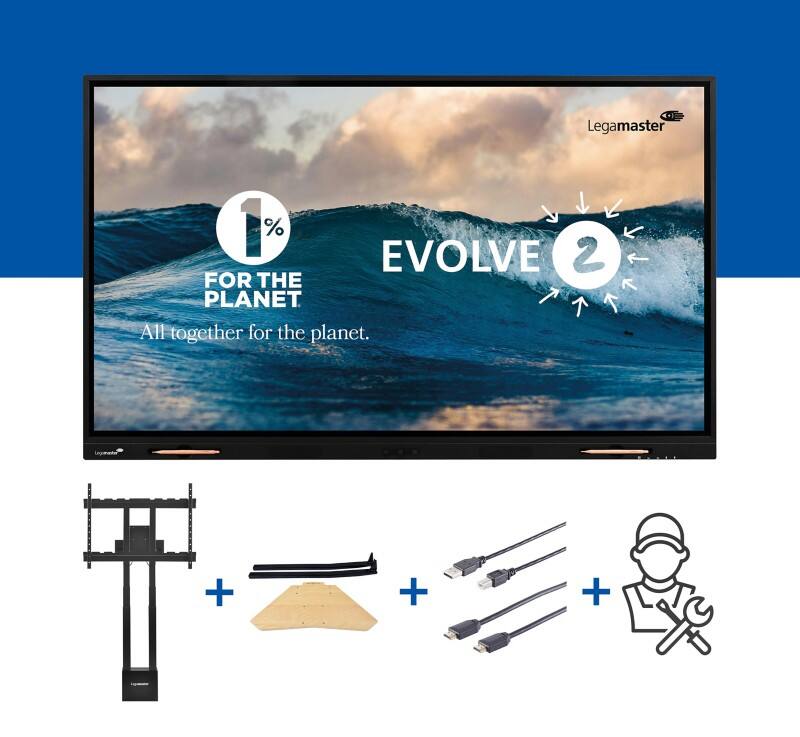 Legamaster Displayscherm Evolve 2 65 inch Touchscreen Elektrisch hoogteverstebaar