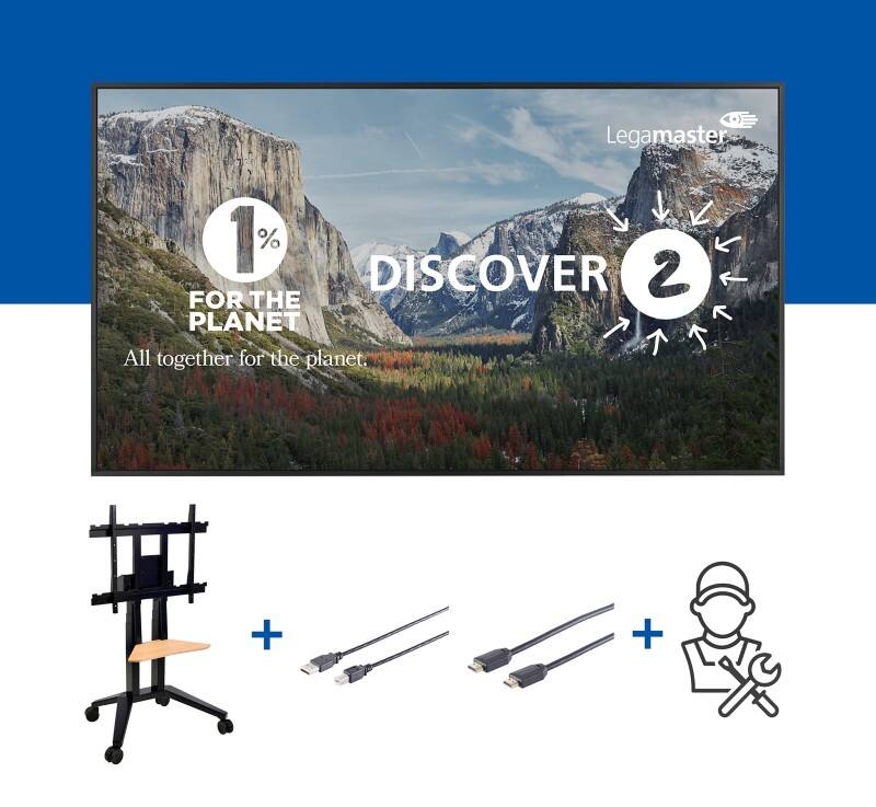 Legamaster Displayscherm DISCOVER 2 65 inch Elektrisch hoogteverstelbaar