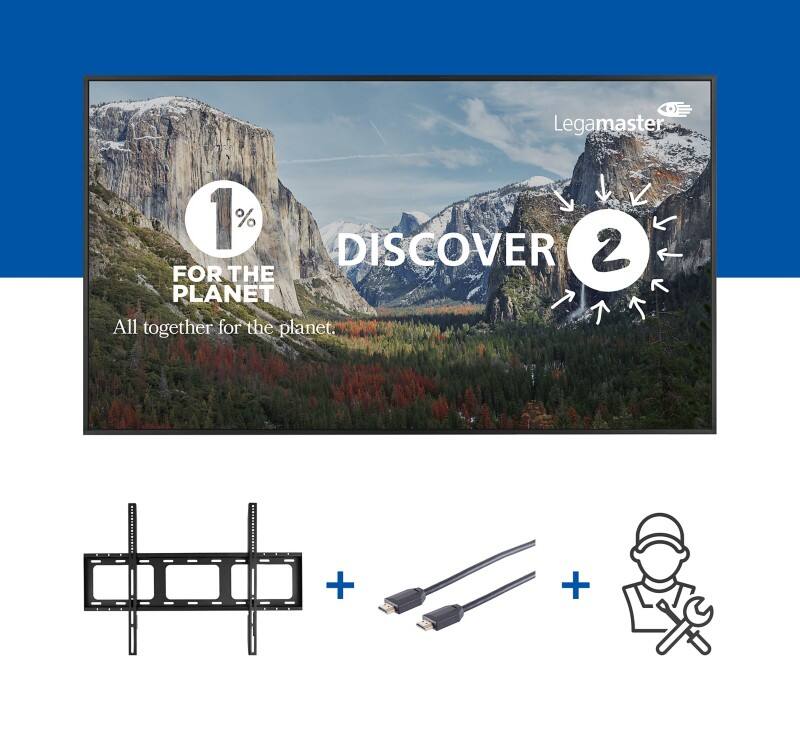 Legamaster Displayscherm DISCOVER 2 75 inch Professionele bundel